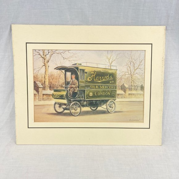 Vintage J.L. Chapman Harrods Silk Mercers Victorian London Print 10 x 7 - Picture 4 of 6